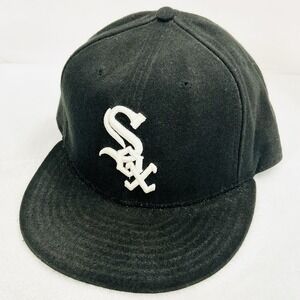 New Era‎ Chicago White Sox On Field 59FIFTY Fitted Hat Cap 7 3/8 Black MLB